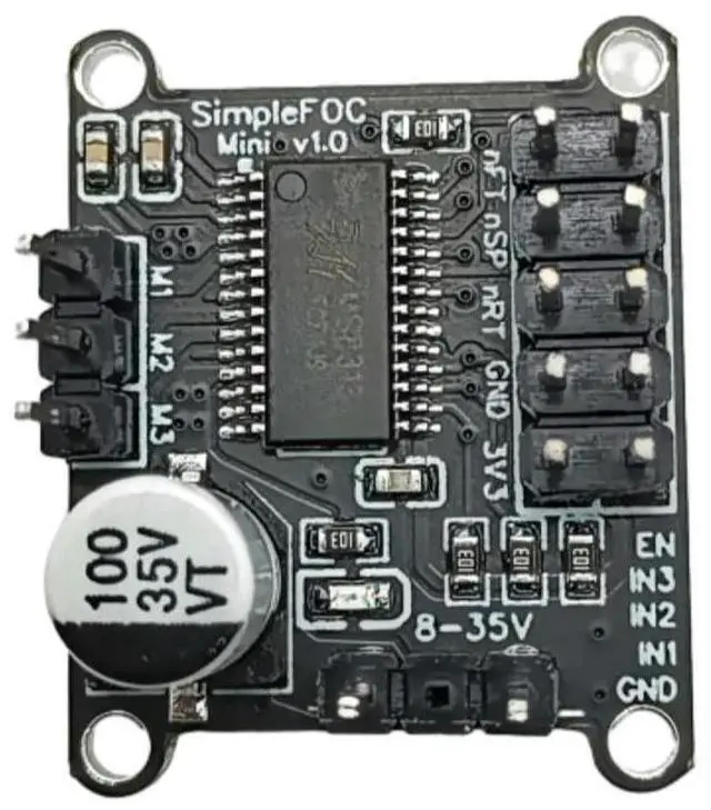 Alt view image 5 of 6 - 8-30V SimpleFOCMini Brushless DC Mmotor Driver Board FOC Controller SVPWM/SPWM Servo Motor Controller for ESP32/STM32/
