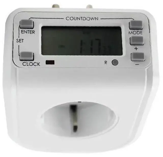 Alt view image 4 of 6 - EU Plug Mini LCD Electronic Countdown Timer Socket 16A 250V 1 Second to 1 WeTiming 16 Groups Programmable Timer Outlet