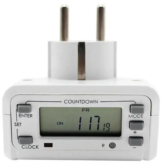Alt view image 5 of 6 - EU Plug Mini LCD Electronic Countdown Timer Socket 16A 250V 1 Second to 1 WeTiming 16 Groups Programmable Timer Outlet