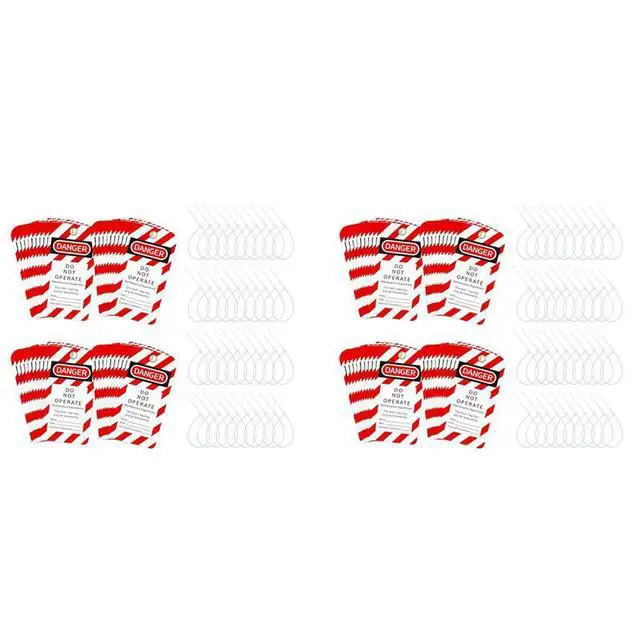 Alt view image 2 of 3 - Lockout Tagout Tags, 3 X 5.75-Inch, 80 Danger Do Not Operate Tags With 80 Zip Ties, Tear & Water Resistant Loto Tags