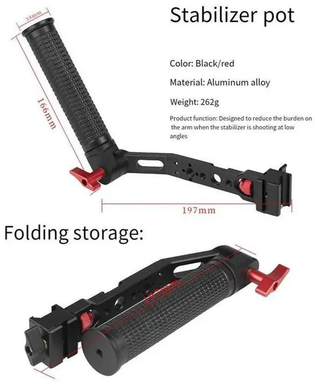Alt view image 2 of 3 - Adjustable Sling Handgrip Gimbal Sling Handle For RS4 RS 4, RS 4 Pro, RS 3 Mini, RS 3, RS 3 Pro Stabilizer Grip