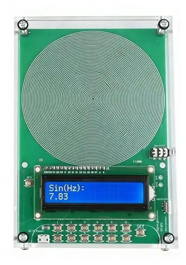 Alt view image 3 of 6 - Sine Wave Generator 0.1-99999Hz Adjustable Frequency Schumann Resonance Generator With Antenna Plate Healing Device