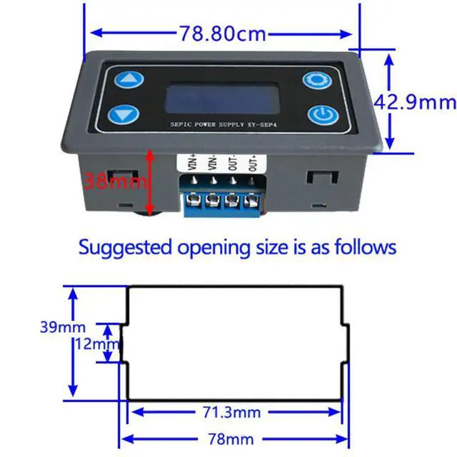 Alt view image 6 of 6 - DC DC 0.5-30V 4A 35W Automatic Boost Buck Converter CC CV Regulated Adjustable oratory Step-Down Step-Up Power Supply Module