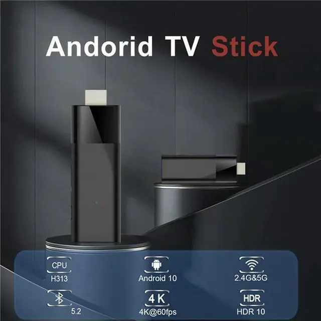 Alt view image 3 of 3 - Q6 Mini TV Stick Bluetooth Voice Remote 2G+8G Android 10 2.4G/5G +BT4.0 H313 TV Box Android TV Dongle PK DQ03