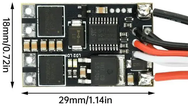 Alt view image 4 of 6 - 1-2S Dual-way Bidirectional Mixing ESC Brushed ESC 5A/9A Differential ESC with Overcurrent Protection for RC Tank Aircraft Boat