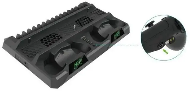 Alt view image 3 of 6 - Cooling Fan Base For PS4 Cooling Base For SLIM Cooling Base Multi Functional Cooling Base