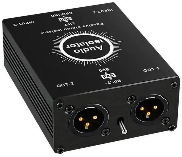 Main image of Audio Isolator Microphone Filte XLR 6.5, Mixer Live Broadcast Mixer Microphone Common Ground Filte