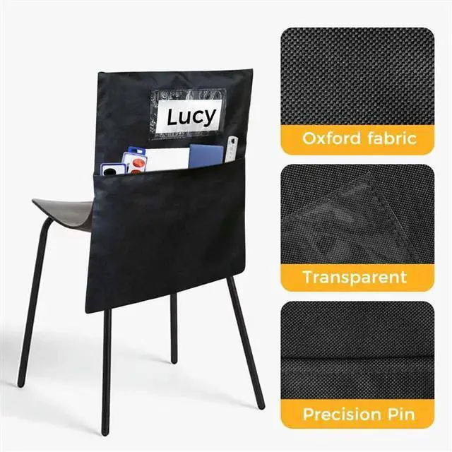 Alt view image 3 of 3 - 12 Pack Seat Sacks For K-2 Student For Classrooms-Chair Pockets Organizer-Fabric For School Supplies