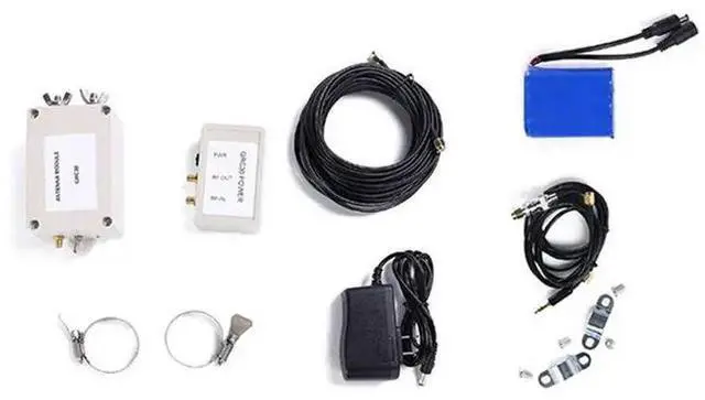 Main image of GRC30 Active Loop Antenna+ Miniwhip 2 In 1 Short Wave Antenna Power Box 0.1- 180Mhz Amateur Radio US Plug