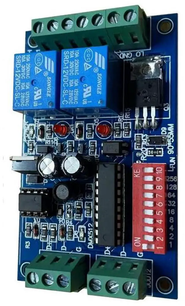 Alt view image 3 of 6 - DMX512 Motor Speed Controller DC6V-36V Speed Adjustable Controller Forward and Reverse Motor Speed Regulator with Limit Function