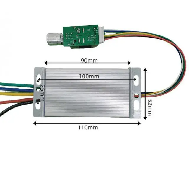 Alt view image 3 of 6 - DC6-60V Three-phase DC Brushless Motor Driver Module 750W BLDC Brushless Motor No Hall Controller Stop/Reverse Speed Regulator