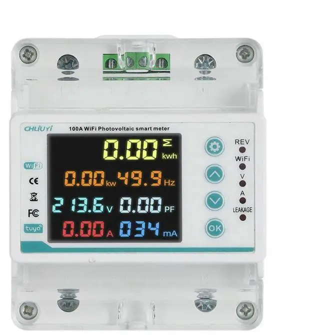 Alt view image 3 of 6 - Remote Operation Ammeter Single Phase 100A Auto-reclosing Energy Meter Bi-Directional Prepaid System