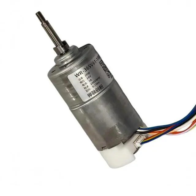 Alt view image 3 of 3 - 1PCS BLDC DC Brushless Servo Motor 10W 24-48V 2000-4000rpm 3-Phase with Hall Sensor & 1000CPR ABZ Encoder