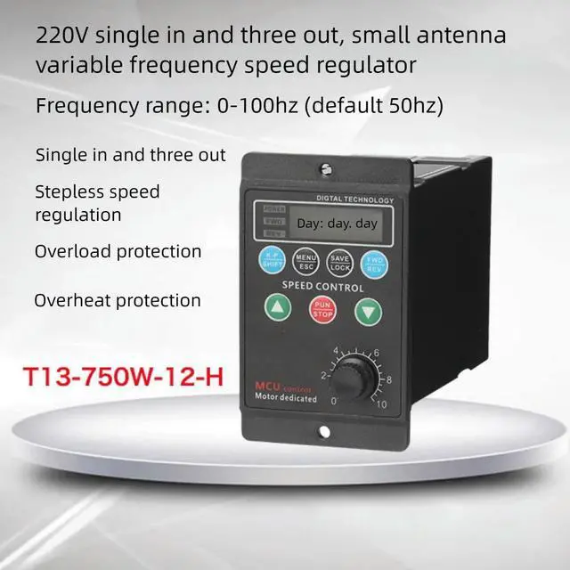 Alt view image 3 of 6 - AC220 Motor Speed Controller Tthree-phase Motor Vector Frequency Conversion Precision Speed Regulator Stepless Speed Controller
