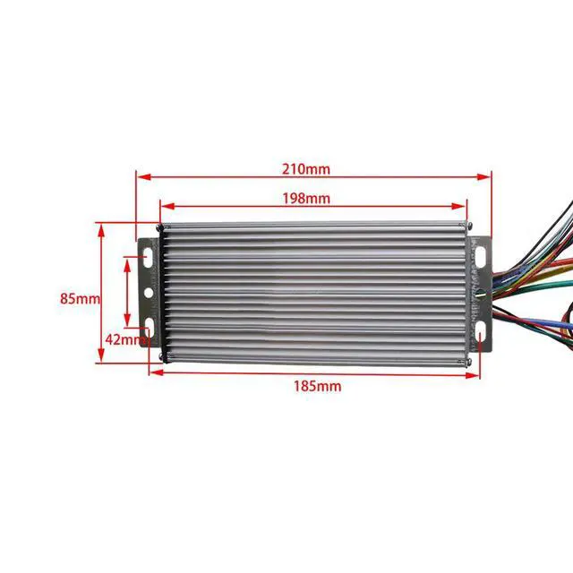Alt view image 3 of 6 - With Hall Input DC 20-55v 900W (24V) 1800W (48V) Motor Controller Sensor/Sensorless Brushless Motor Drive Three-phase Controller