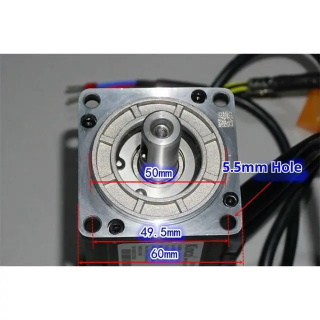 Alt view image 3 of 6 - 48V 200W Three-phase Brushless Servo Motor Integrated 24V Brake High Precision Low Voltage Encoded 2100-4300RPM Servo Motor