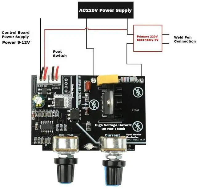 Main image of for Spot Welding Machine 40A Thyristor Solid State Relay Control Module Time/Power Regulator