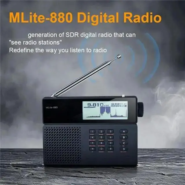 Alt view image 2 of 3 - Mlite-880 Digital Radio DSP Radio SSB/AM/FM RDS Full Band Radio Digital Shortwave Radio