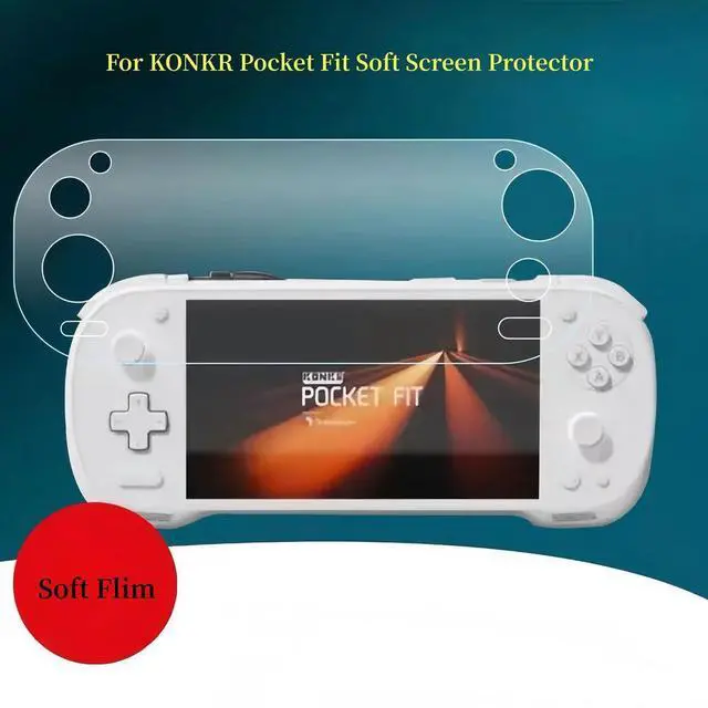 Main image of 2 Pack HD Film Protective Sticker for Ayaneo KONKR Pocket FIT Handheld Game Console HD Clear Screen Protector Anti-Fingerprint