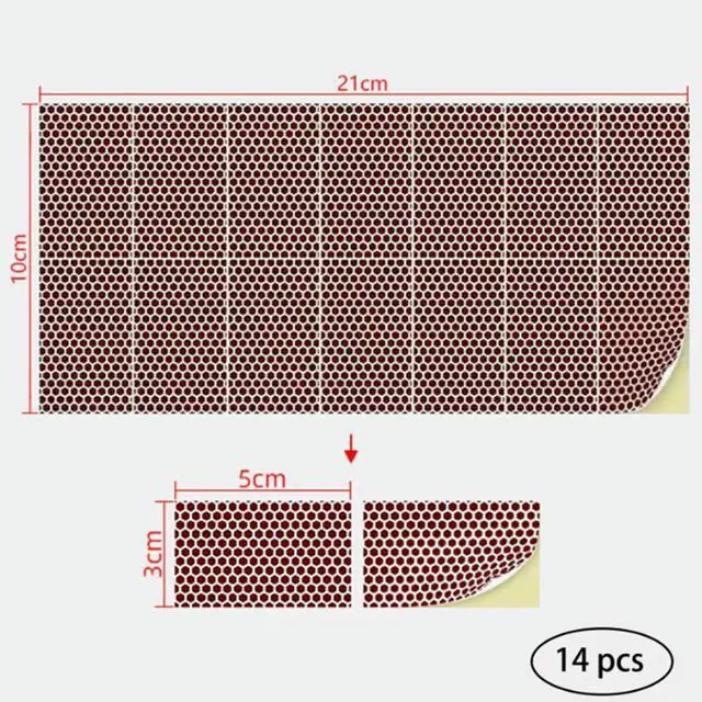 Alt view image 2 of 3 - 14Pcs Match Striker Paper Self-adhesive Phosphorus DIY Manual Match Eraser Leather Flower Phosphorus Paper