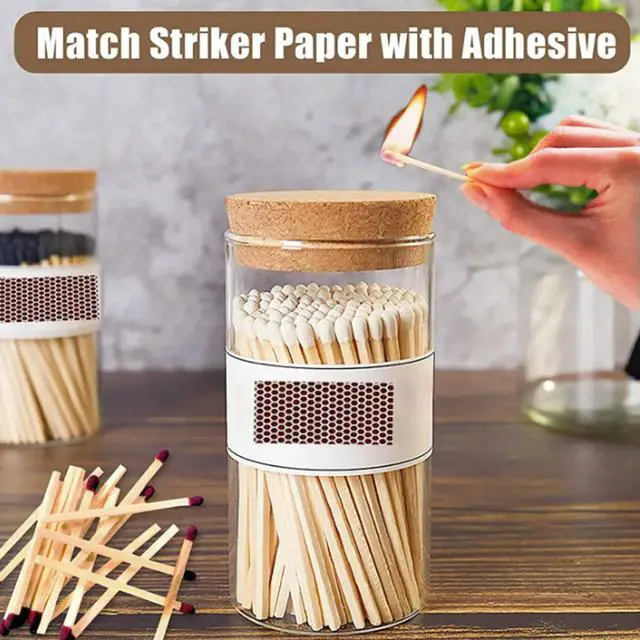 Main image of 14Pcs Match Striker Paper Self-adhesive Phosphorus DIY Manual Match Eraser Leather Flower Phosphorus Paper