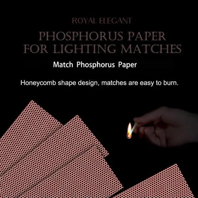 Alt view image 3 of 3 - 14Pcs Match Striker Paper Self-adhesive Phosphorus DIY Manual Match Eraser Leather Flower Phosphorus Paper