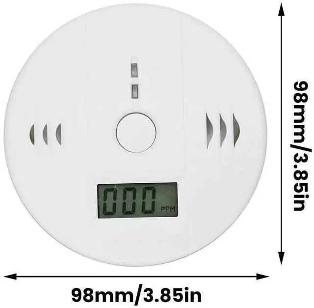 Alt view image 3 of 3 - Carbon Monoxide Alarm Smoke Alarm CO Detector LCD Display Alarm Home Toxic Gas Leak Detector Fire Sound Alarm