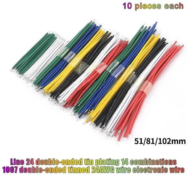 Main image of 140Pcs High-Electronic Wire 24AWG Tinned Wire 6 Color Jumper DIY Kit For PCB And Breadboard Cable Wires