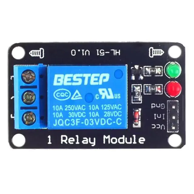 Alt view image 2 of 3 - 1PCS 1 Channel 3V Relay Module Board 3.3V Low Level With Lamp