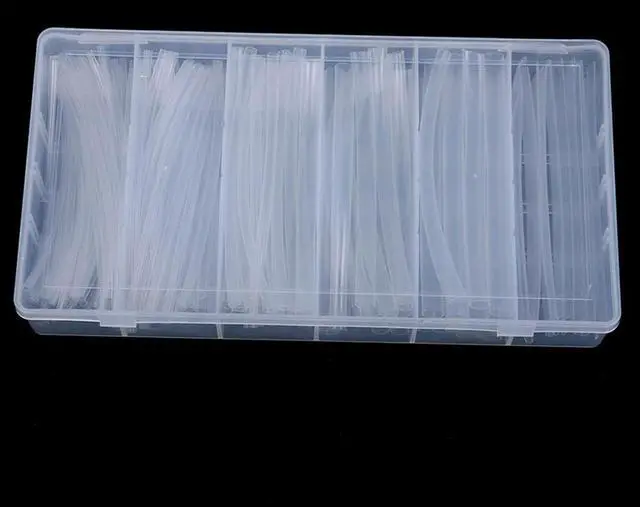 Main image of 150Pcs Clear 100mm 2:1 Heat Shrink Tubing Polyolefin Transparent Tube Sleeving