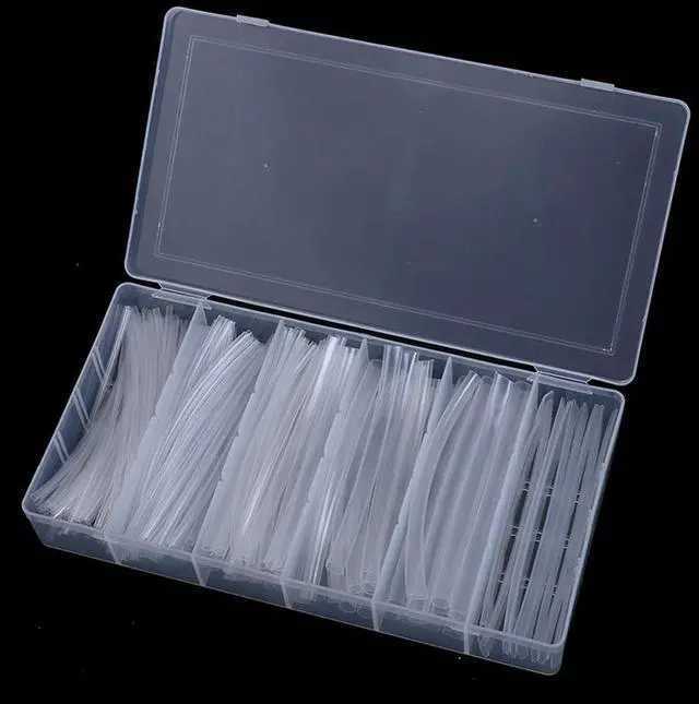 Alt view image 2 of 3 - 150Pcs Clear 100mm 2:1 Heat Shrink Tubing Polyolefin Transparent Tube Sleeving