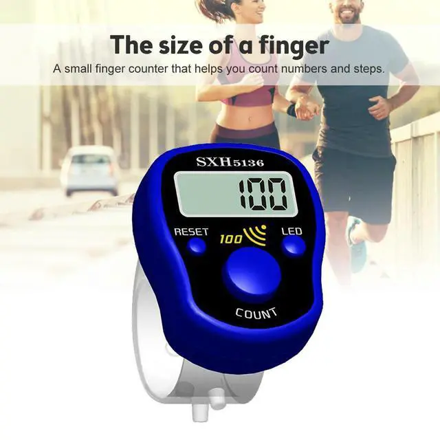 Alt view image 3 of 3 - Mini Finger Counter LCD Electric Digital Display with Light Tally Counter Stitch Marker Sewing Knitting Weave Buddha Pray Soccer