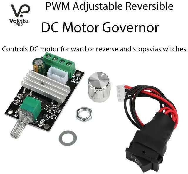 Main image of DC 6V 12V 24V 28V 3A 80W PWM Motor Speed Controller Adjustable Speed DC Motor Driver Forward Reverse Switch