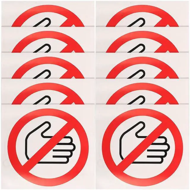Main image of 10Pcs Do Not Touch Warning Stickers Vinyl Safety Warning Sign Decals Bright Adhesive Caution el for Industrial Equipment