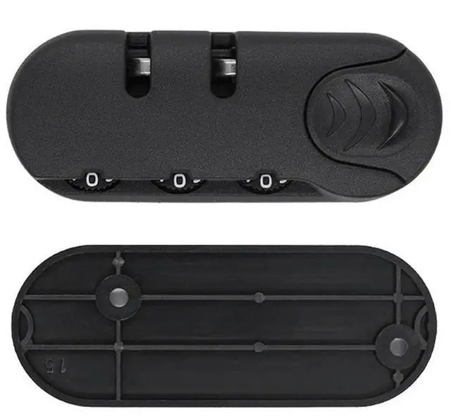Main image of 3 Digit Bag Code Lock Combination Padlock Accessory for Bags Lock Luggage Suitcase Travel Black Combination Iron Core Lock 1pcs