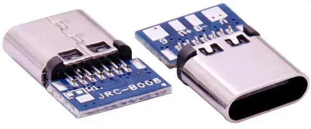 Main image of 10Pcs Micro USB 2.0 Type C Connector 14 Pin Female Socket Receptacle Through Holes PCB 180 Vertical Shield Terminal