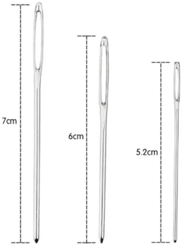 Alt view image 3 of 3 - 9 Pcs Stainless Steel Yarn Knitting Sewing Needles Hand Knitting Thread Needles For Finishing Crochet Projects DIY Crafting