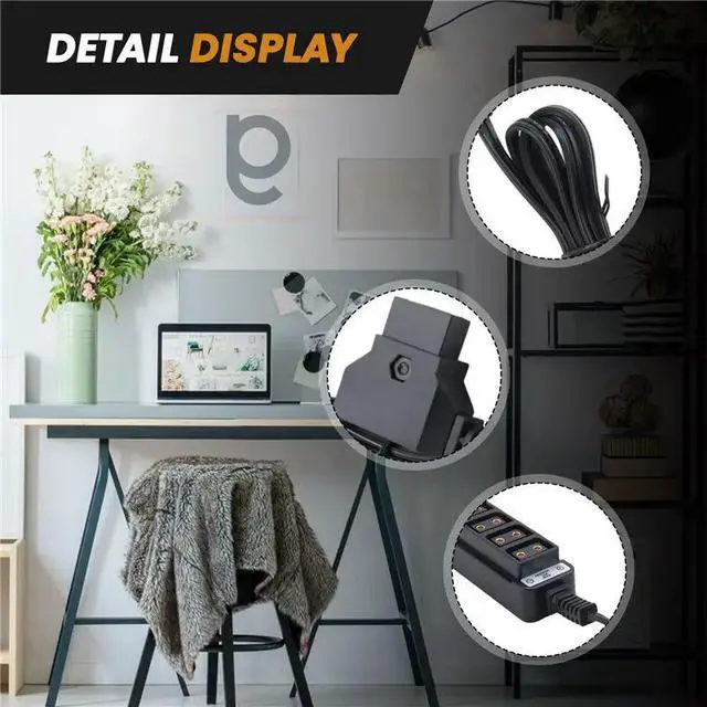 Alt view image 2 of 3 - D-Tap Male To 4-Port P-Tap Female Camera Power Supply Distributor DTAP Fourway Splitter