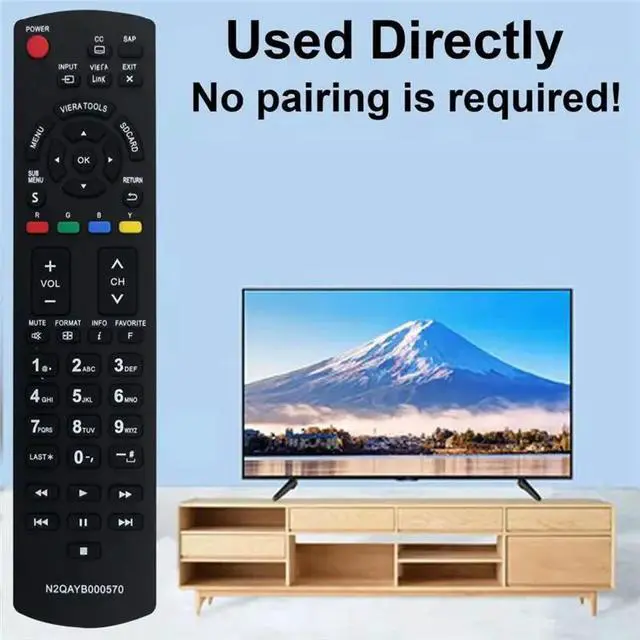 Alt view image 2 of 3 - Replace N2QAYB000570 TV Remote For Panasonic TV TC-L42E3 TC-L42E30 TC-L42U30 TC-32LX34 TC-32LX44S TC-42PX34 TC-50PX34