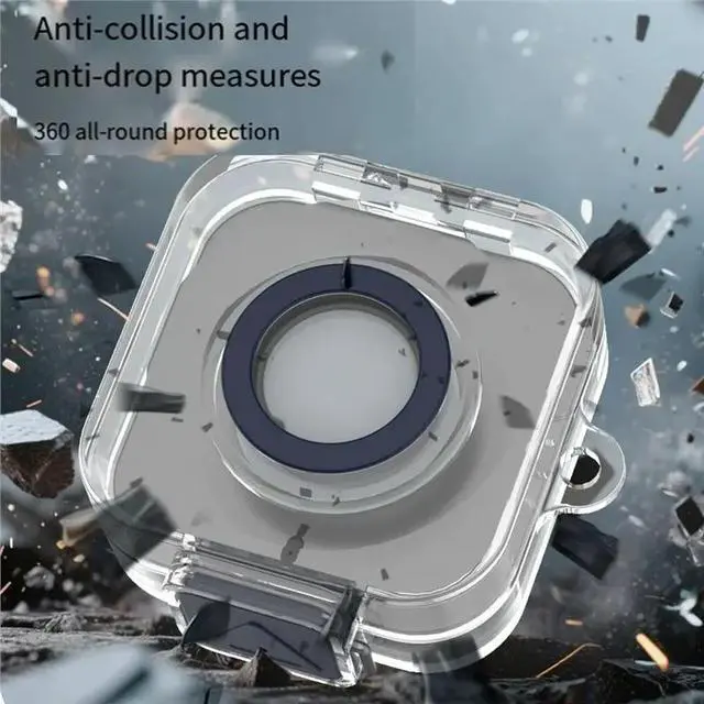 Alt view image 2 of 3 - Protective Case For Oura Ring Gen 4 Shockproof And Dustproof Case With Hook Dark Blue