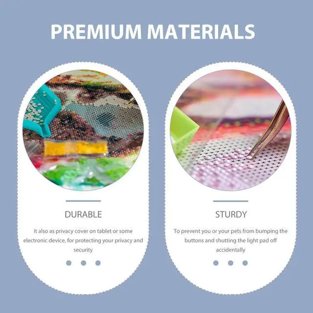 Alt view image 2 of 6 - 2Pcs Lightweight Diamond Art Protective Covers Heart Shaped Copy Board Pad Protector for LED Drawing Board Light Pad Cover