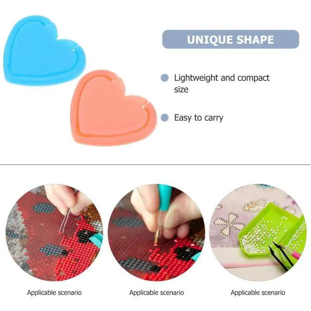 Alt view image 3 of 6 - 2Pcs Lightweight Diamond Art Protective Covers Heart Shaped Copy Board Pad Protector for LED Drawing Board Light Pad Cover