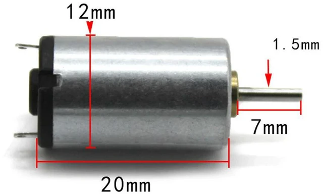 Main image of 9500RPM High Speed Mute Motor 1.3-3V 1220 Mini DC Motor DIY Technology Small Production Accessories
