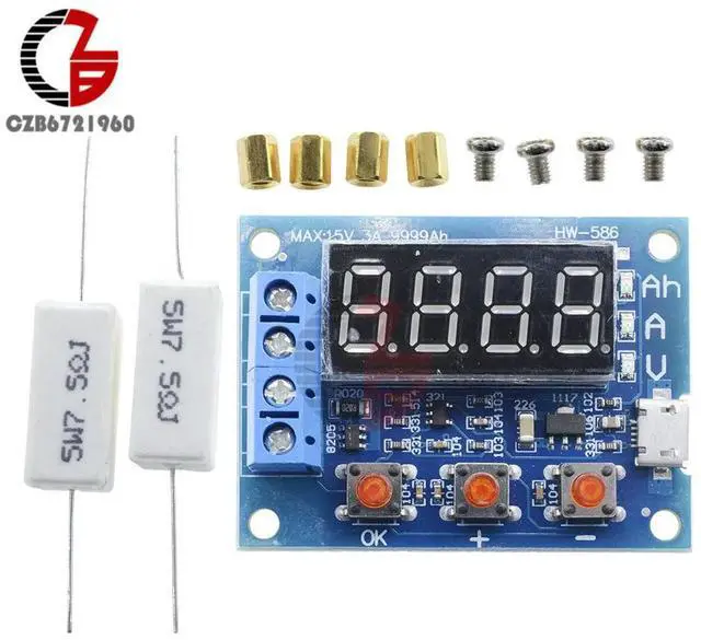 Main image of 1.2V 12V HW-586 Li-ion Lithium Capacity Tester + Resistance Lead-acid Capacity Meter Discharge Tester