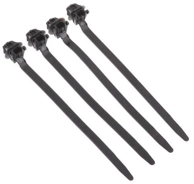 Alt view image 2 of 3 - 10PCS Auto Fasteners Black Color Nylon Plastic Vehicle Motocycle Cable Tie Car Wiring Harness Retainer Clip Push Mount