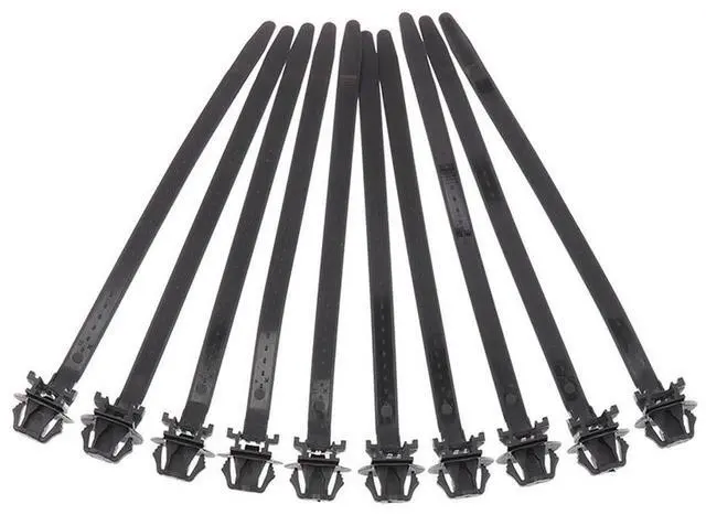 Alt view image 3 of 3 - 10PCS Auto Fasteners Black Color Nylon Plastic Vehicle Motocycle Cable Tie Car Wiring Harness Retainer Clip Push Mount