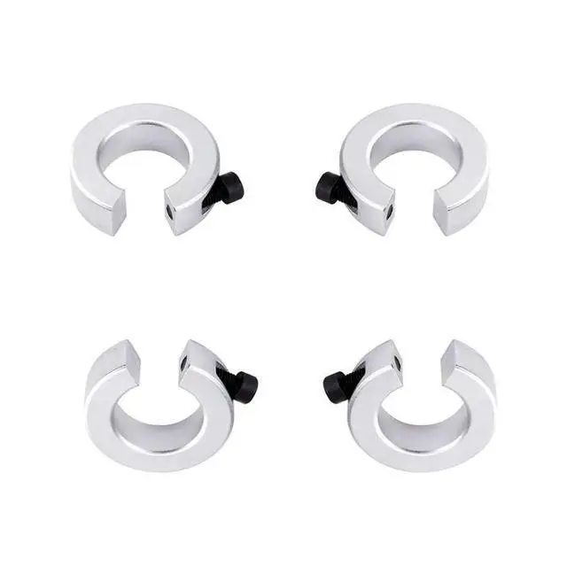 Alt view image 3 of 6 - 4Pcs Linear Rail Stop Collars Aluminum Alloy Shaft Limit Fixing Rings With Screw,Linear Rail Shaft Stop Collars