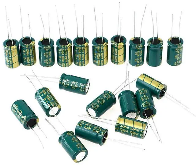 Alt view image 3 of 3 - 20Pcs 25V1000UF 10MMX16MM Electrolytic Capacitors
