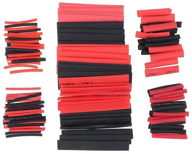 Main image of 127Pcs Black Glue Weatherproof Heat Shrink Sleeving Tubing Tube Assortment Kit