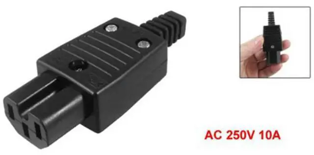 Main image of 6X Black IEC320 C15 Female Outlet Socket Power Adapter Connector AC 250V 10A